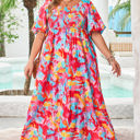 Rose XXXXL Rachel Plus Size Puff Sleeve Square Neck Dress