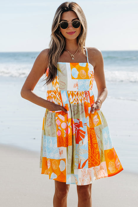 Raegan Seashell Patchwork Sundress