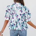  Raelyn Floral Ricrac Trim Top