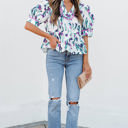  Raelyn Floral Ricrac Trim Top