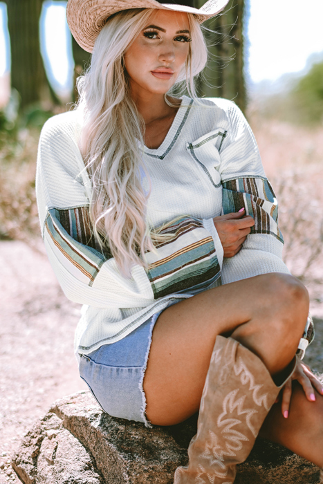 Raelyn Seam Waffle Knit Top