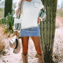  Raelyn Seam Waffle Knit Top