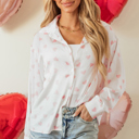 White Small Raelyn Shoulder Puff Sleeve Shirt