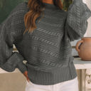 Gray Large Raelynn Cable Knit Sweater