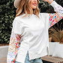  Raelynn Floral Patchwork Casual Sweatshirt