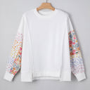  Raelynn Floral Patchwork Casual Sweatshirt