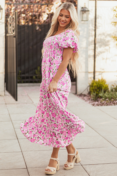 Raina Sleeve Flowy Long Dress