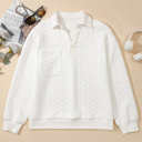  Raina Textured Collared Pullover