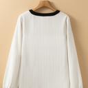  Ramila Textured Colorblock Elegant Blouse