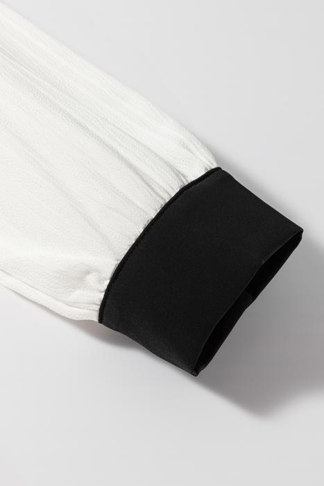 Ramila Textured Colorblock Elegant Blouse