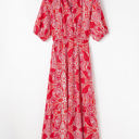 Raquel Paisley Side Slit Maxi Dress