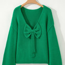  Raven Backless Bubble Sleeve Sweater