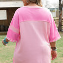  Reagan Plus Size Stripe Patchwork Top