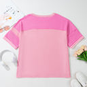  Reagan Plus Size Stripe Patchwork Top