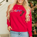  Reagan Tinsel Merry Letter Sweater