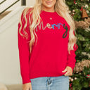  Reagan Tinsel Merry Letter Sweater