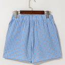  Gingham High Waist Shorts