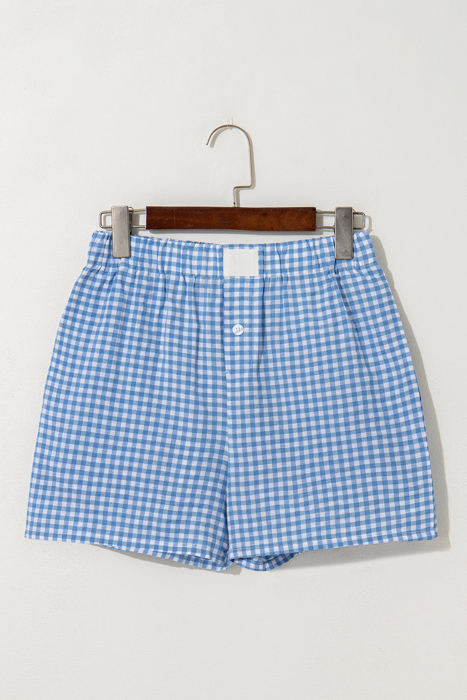 Gingham High Waist Shorts