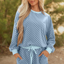 Sky Blue Large Reese and Shorts Set Long Sleeve Top