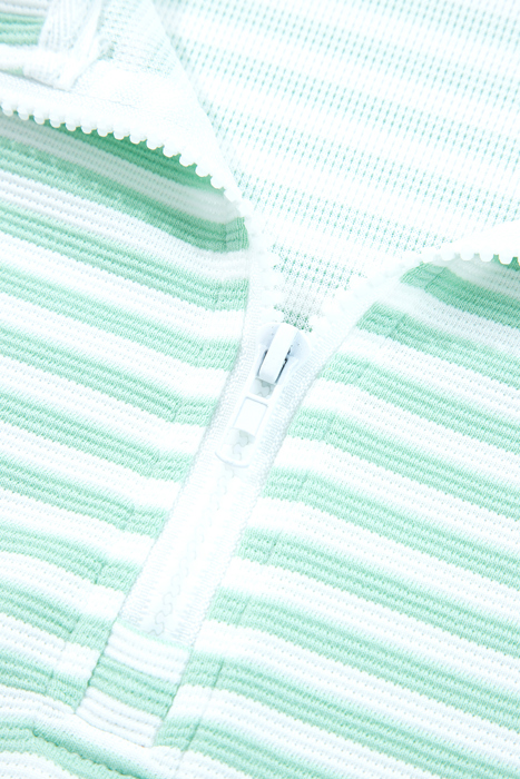 Reign Zip Collar Pullover Long Sleeve Top