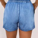  Reina Casual Chambray Drawstring Shorts