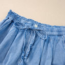  Reina Casual Chambray Drawstring Shorts