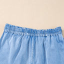  Reina Casual Chambray Drawstring Shorts