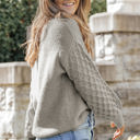  Remi Cable Knit Sleeve Sweater