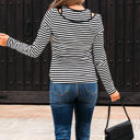  Remi Stripe Double-layer Long Sleeve Top