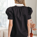  Remington Collar Short Sleeve Blouse