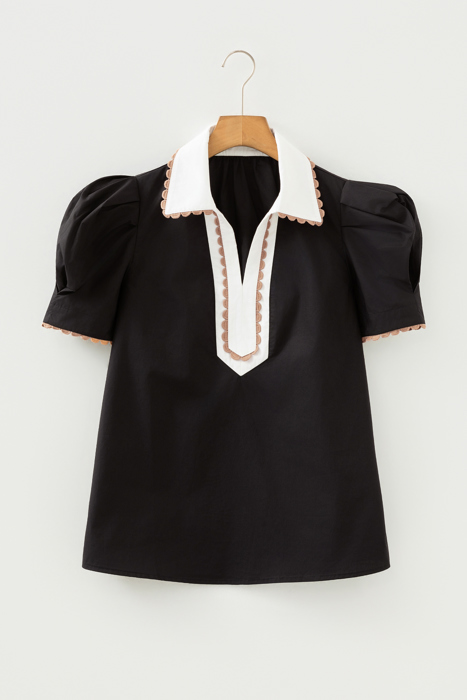 Remington Collar Short Sleeve Blouse