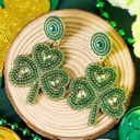  Remington Retro Beaded Clover Earrings