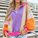 Grapefruit Orange Small Remy Patchwork Full Zipped Hoodie