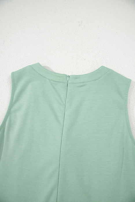 Remy Pintuck Sleeveless Loose Romper