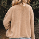  Renaona Print accent Plush Jacket