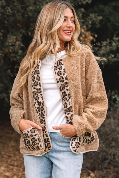 Renaona Print accent Plush Jacket