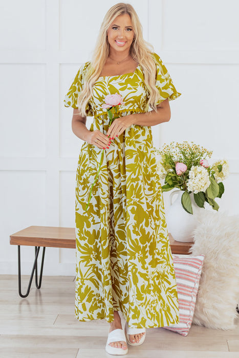 Renata High Waist Floral Maxi Dress