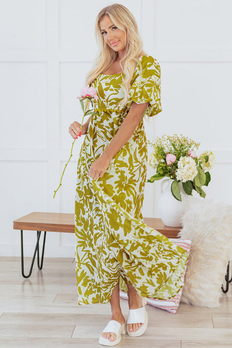 Renata High Waist Floral Maxi Dress