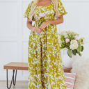 Green Large Renata High Waist Floral Maxi Dress