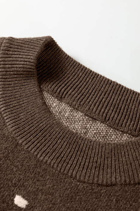 Renata Ribbed Edge Knit Sweater