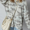  Retro Camouflage Exposed Seam Sweatshirt