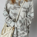  Retro Camouflage Exposed Seam Sweatshirt