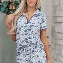  Reyna Polo Collar Lounge Set