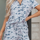  Reyna Polo Collar Lounge Set