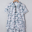  Reyna Polo Collar Lounge Set