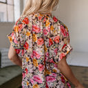  Rhea Floral  Crew Neck Blouse