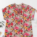  Rhea Floral  Crew Neck Blouse