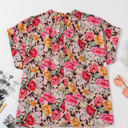  Rhea Floral  Crew Neck Blouse