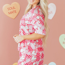  Rhea Heart Print Shirt