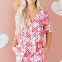  Rhea Heart Print Shirt
